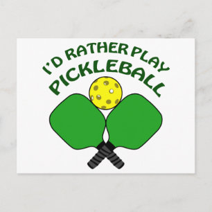 Carte Postale Plutôt jouer au Pickleball