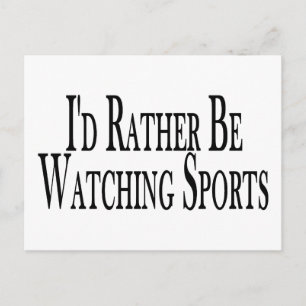 Carte Postale Plutôt Regarder Les Sports