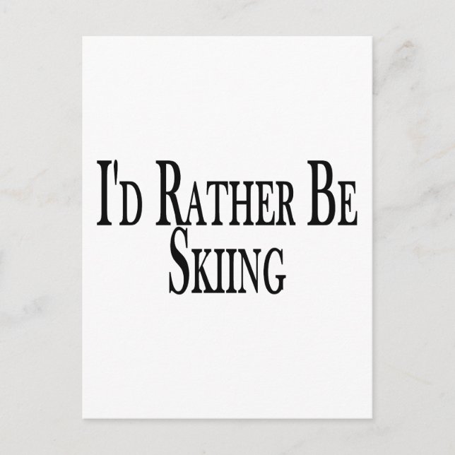 Carte Postale Plutôt Skier (Devant)
