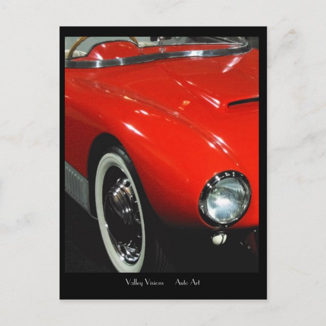 Carte Postale Pneu de mur blanc (Devant)