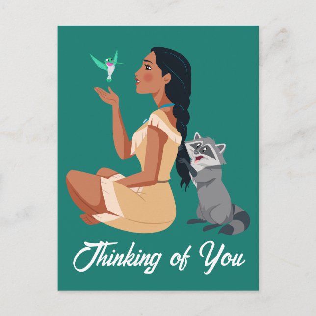 Carte Postale Pocahontas & Amis Forêt Amitié (Devant)