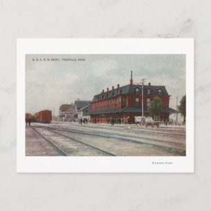 Carte Postale Pocatello, ID - Trains & Personnes Autour Du Train