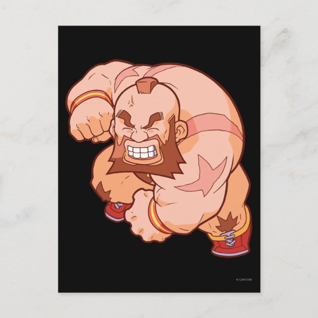 Carte Postale Poche Fighter Zangief 2 (Devant)