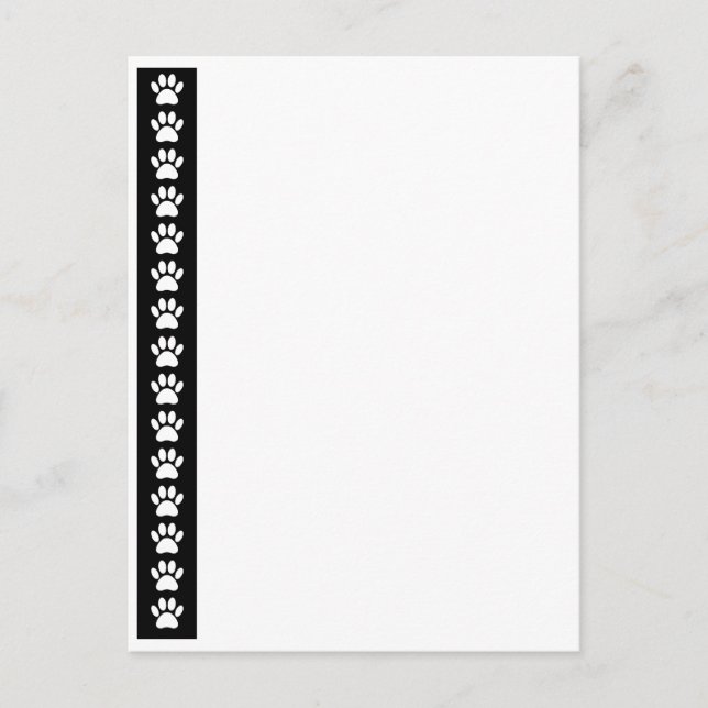 Carte Postale Poches De Chien Sur Bande Noire (Devant)
