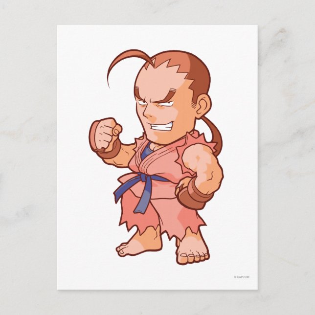 Carte Postale Pocket Fighter Dan (Devant)