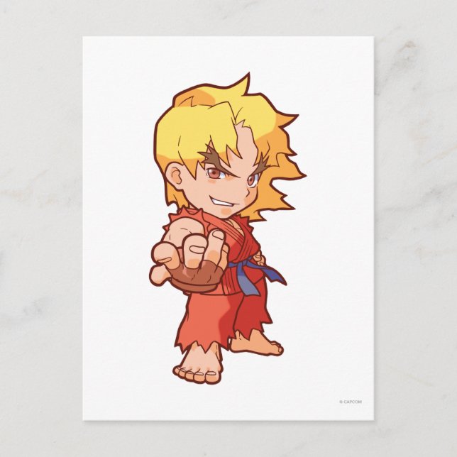 Carte Postale Pocket Fighter Ken 2 (Devant)
