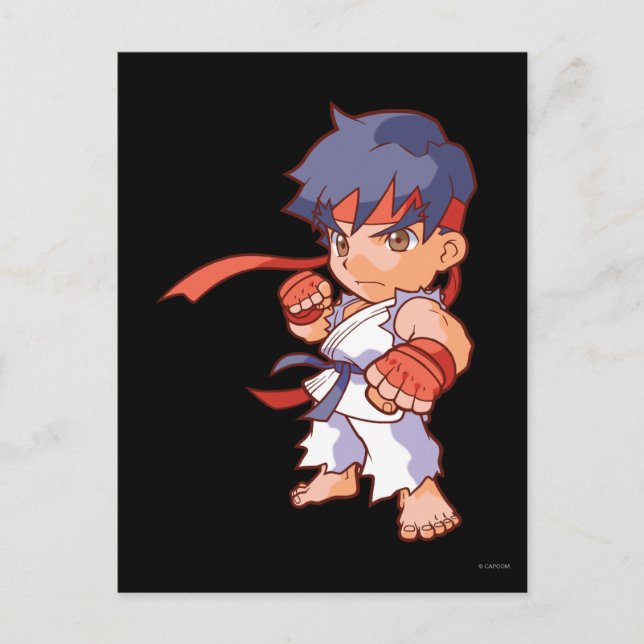 Carte Postale Pocket Fighter Ryu (Devant)