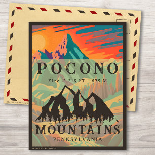 Carte Postale Pocono Mountains Pennsylvanie - Souvenirs rétro