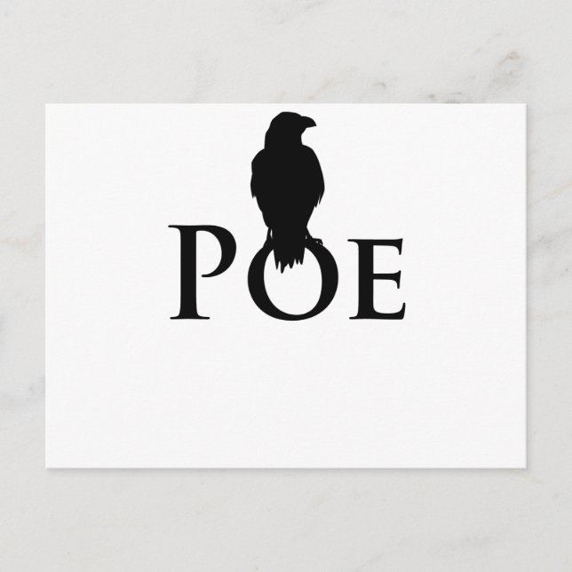 Carte Postale Poe Edgar Allan Poe und der Rabe (Devant)