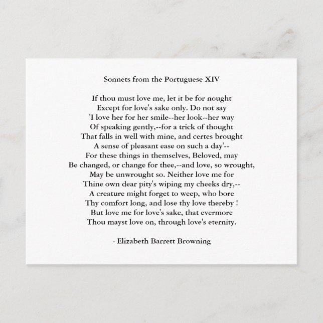 Carte Postale Poème Art-Love Poem 13 (Devant)