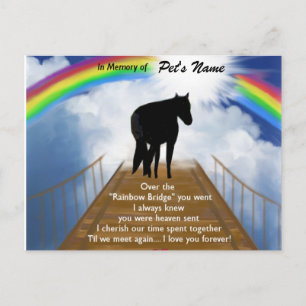 Carte Postale Poème commémoratif du Pont Arc-en-ciel pour les ch