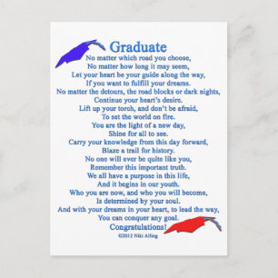 Carte Postale Poème de fin d'études