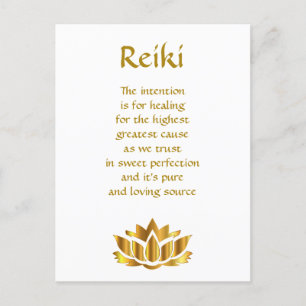 Carte Postale Poème de guérison Reiki