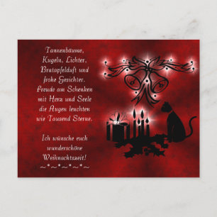 Carte Postale Poème de Noël allemand, ajoutez votre texte