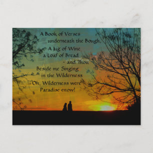 Carte Postale poème romantique - Rubaiyat d'Omar Khayyam