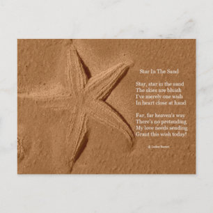 Carte Postale Poème Star Dans Le Sable Par Ladee B