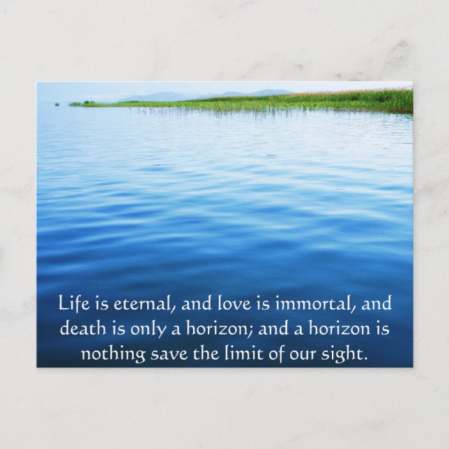 Carte Postale Poème Sur La Mort - Citation Inspirationnelle Du P (Devant)