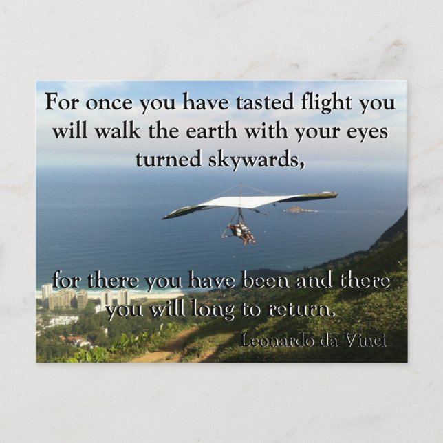 Carte Postale Poème volant Da Vinci 🚁 ✨ Budget spécial (Devant)