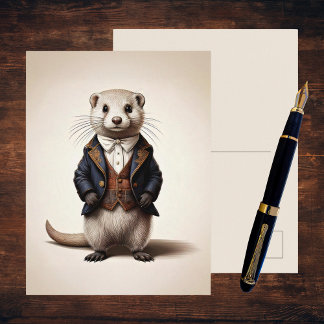 Carte Postale Poetcore Literary Weasel | Dark Academia