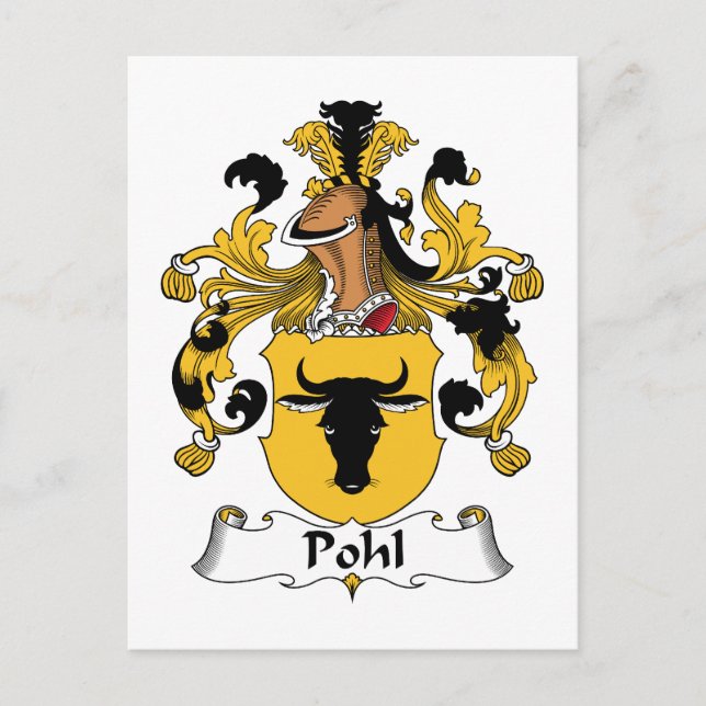 Carte Postale Pohl Family Crest (Devant)