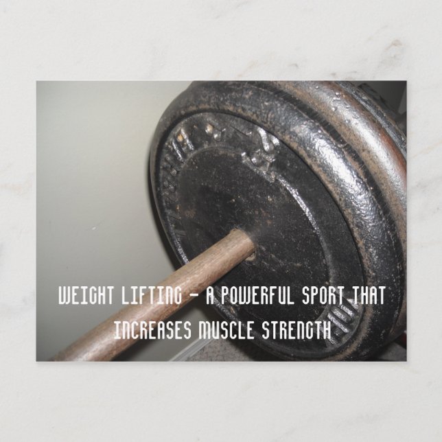 Carte Postale Poids Levant message de motivation (Devant)