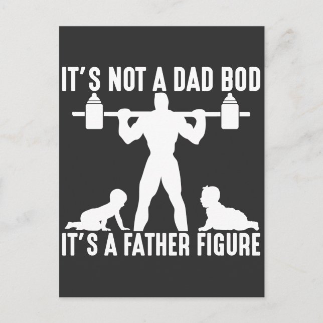 Carte Postale Poids Papa Bod Baby Dumbbell Bodybuilder (Devant)