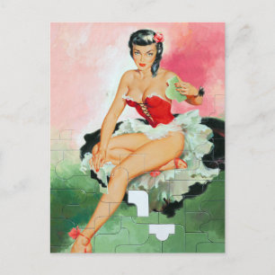 Carte Postale Poignée de puzzle vers le haut