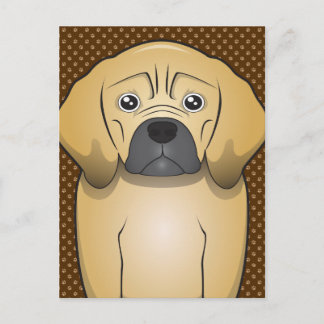 Carte Postale Poigner les pattes de dessin de chien