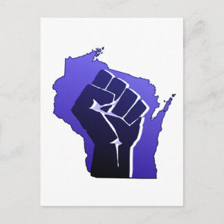 Carte Postale Poing de solidarité du Wisconsin
