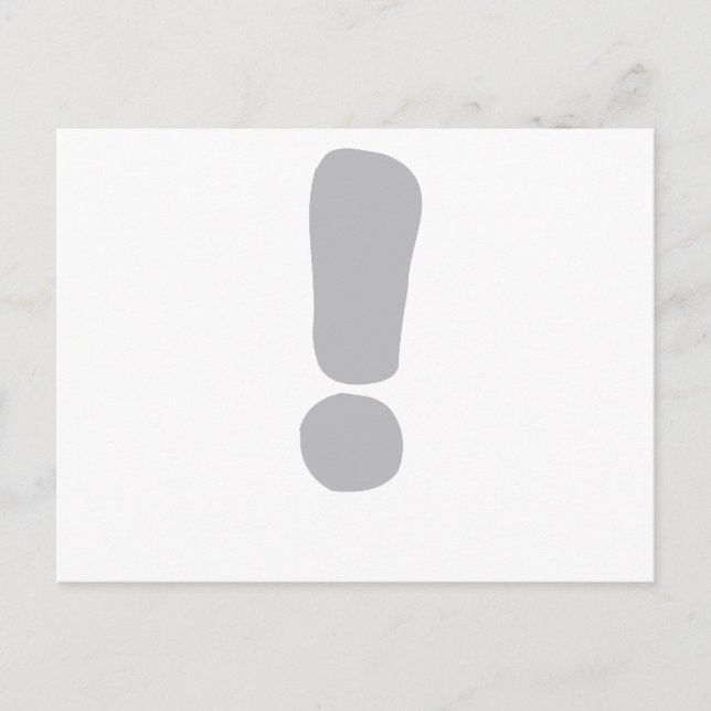 Carte Postale Point d'exclamation ! (Devant)