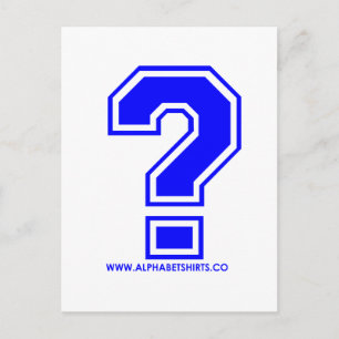 Carte Postale Point d'interrogation bleu