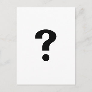 Carte Postale Point d'interrogation noir