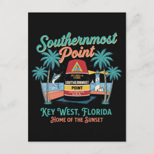 Carte Postale Point le plus méridional Key West ambiance rétro t