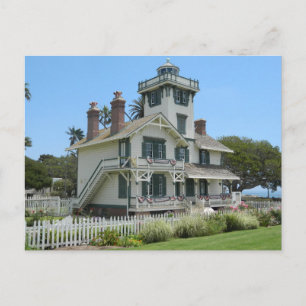 Carte Postale Point Postcard Fermin Phare San Pedro CA Park