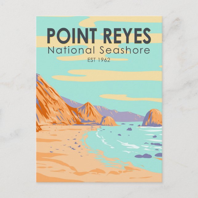 Carte Postale Point Reyes National Seashore Vintage (Devant)