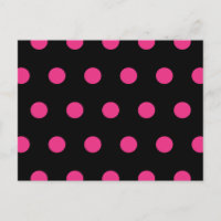 Carte postale Pointe Polka (rose noir et néon)