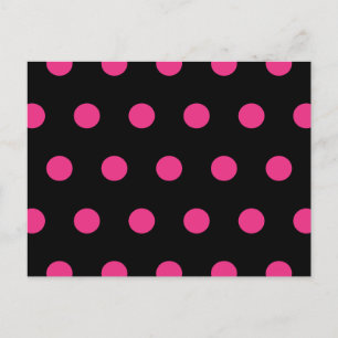 Carte postale Pointe Polka (rose noir et néon)
