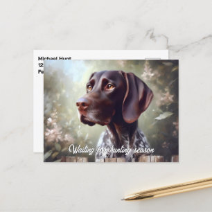 Carte Postale Pointeur Shorthair allemand en attente