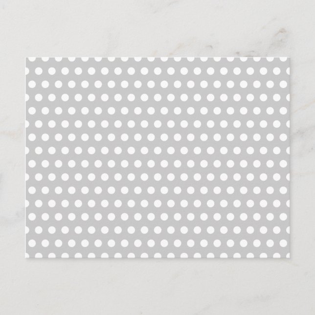 Carte Postale Points blancs sur gris clair (Devant)