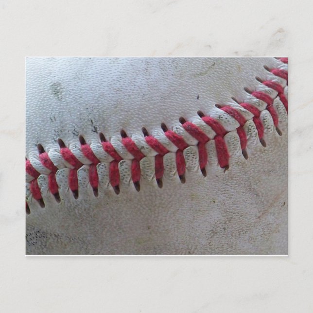 Carte Postale Points de couture de baseball (Devant)