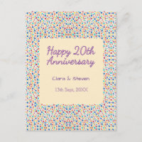 points de polka arc-en-ciel 20e anniversaire viole