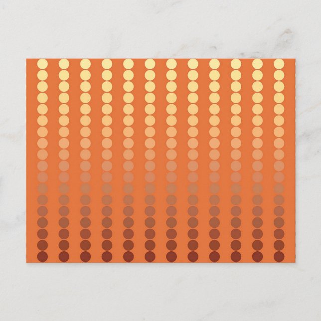 Carte Postale Points en satin - rouille et or (Devant)