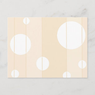 Carte Postale Points et rayures en vanille