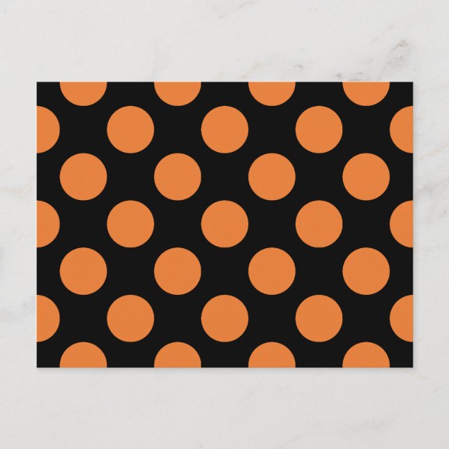 Carte Postale Points noirs et orange (Devant)