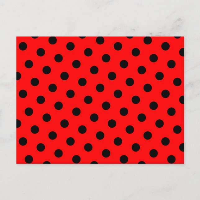 Carte Postale Points rouges et noirs (Devant)