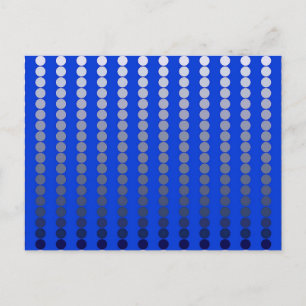Carte Postale Points satinés - bleu cobalt et étain