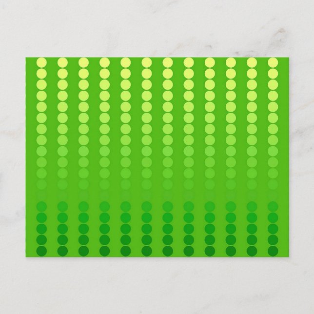 Carte Postale Points satinés - nuances vert citron (Devant)