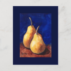 Carte Postale Poires jaunes