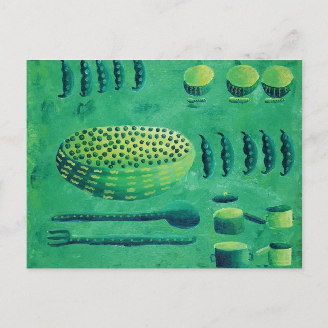 Carte Postale Pois avec Bowls Peinture (Devant)