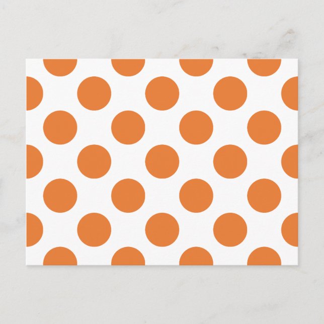 Carte Postale Pois blanc et orange (Devant)